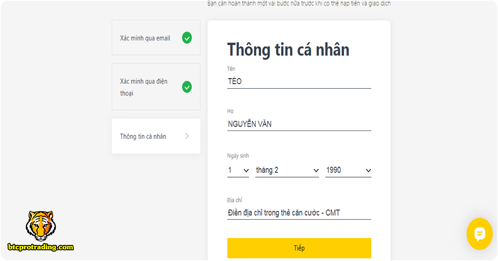 cách đăng ký sàn exness