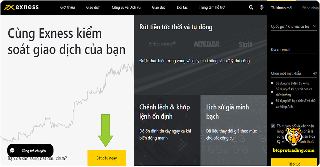 hướng dẫn mở tài khoản sàn exness