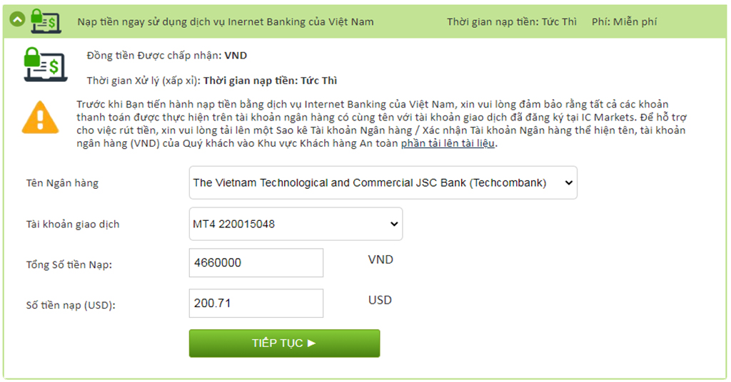 nap-tien-icmarket nạp tiền icmarket