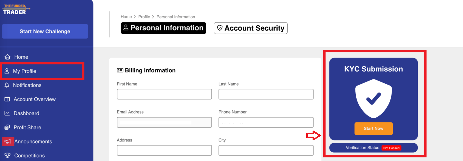 Xác Minh Quỹ The Funded Trader